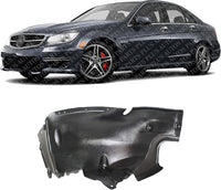Front Section Fender Liner Left Driver Side Direct Replacement Compatible With 2008-2015 Mercedes Benz C63 AMG MB1248147 2046900930