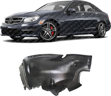 Front Section Fender Liner Left Driver Side Direct Replacement Compatible With 2008-2015 Mercedes Benz C63 AMG MB1248147 2046900930