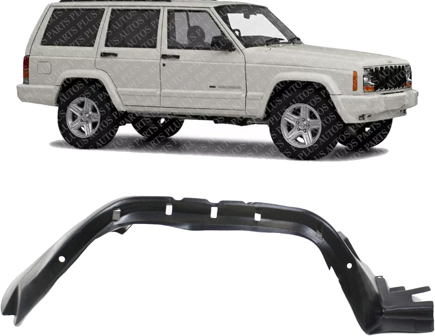 Front Fender Liner Right Passenger Side Direct Replacement Compatible With 1997-2001 Jeep Cherokee CH1249105 55175896AE