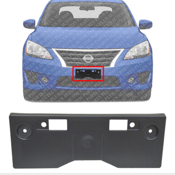 Front License Plate Brackets Textured Direct Replacement Compatible with 2013-2015 Nissan Sentra NI1068116 962103SH0A
