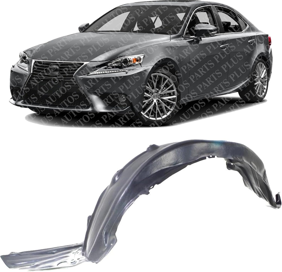 Front Fender Liner Left Driver Side Direct Replacement Compatible With 2014-2016 Lexus IS250 / IS350 / IS200T / IS300 LX1248126 5380653070