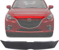 Front Bumper Upper Grille Cover Primed Plastic Direct Replacement Compatible With 2014-2016 Mazda 3 / Sport MA1201100 BJS75003351 BHN15003351
