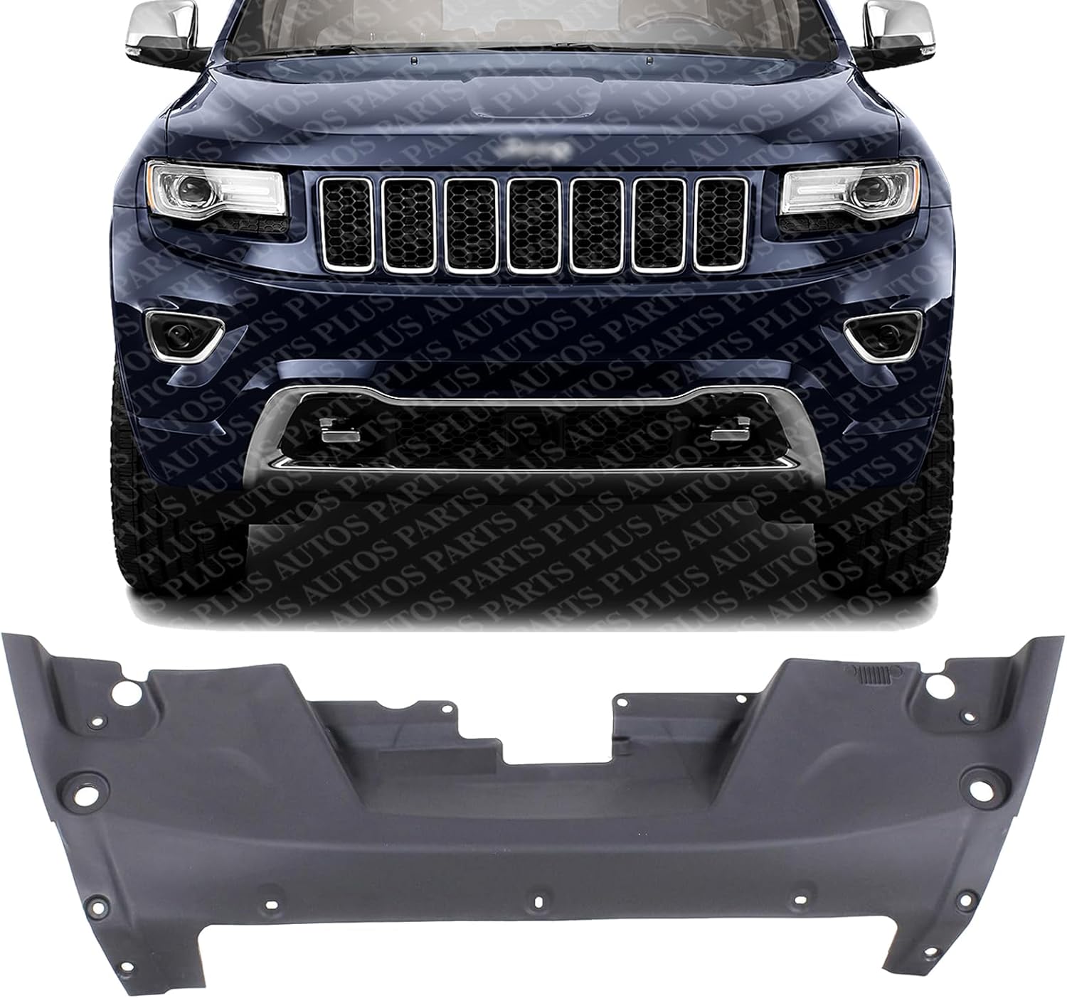 Front Radiator Support Cover Panel Plastic Direct Replacement Compatible With 2014-2018 Jeep Cherokee CH1224104 68138372AH