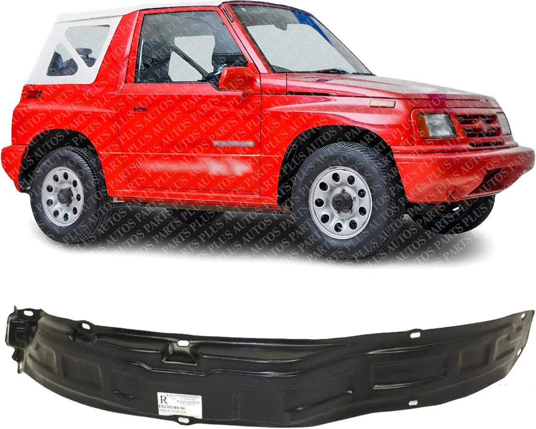 Front Fender Liner Right Passenger Side Direct Replacement Compatible with 1989-1998 Geo Tracker/Suzuki Sidekick SZ1249102 7248160A01 96064462