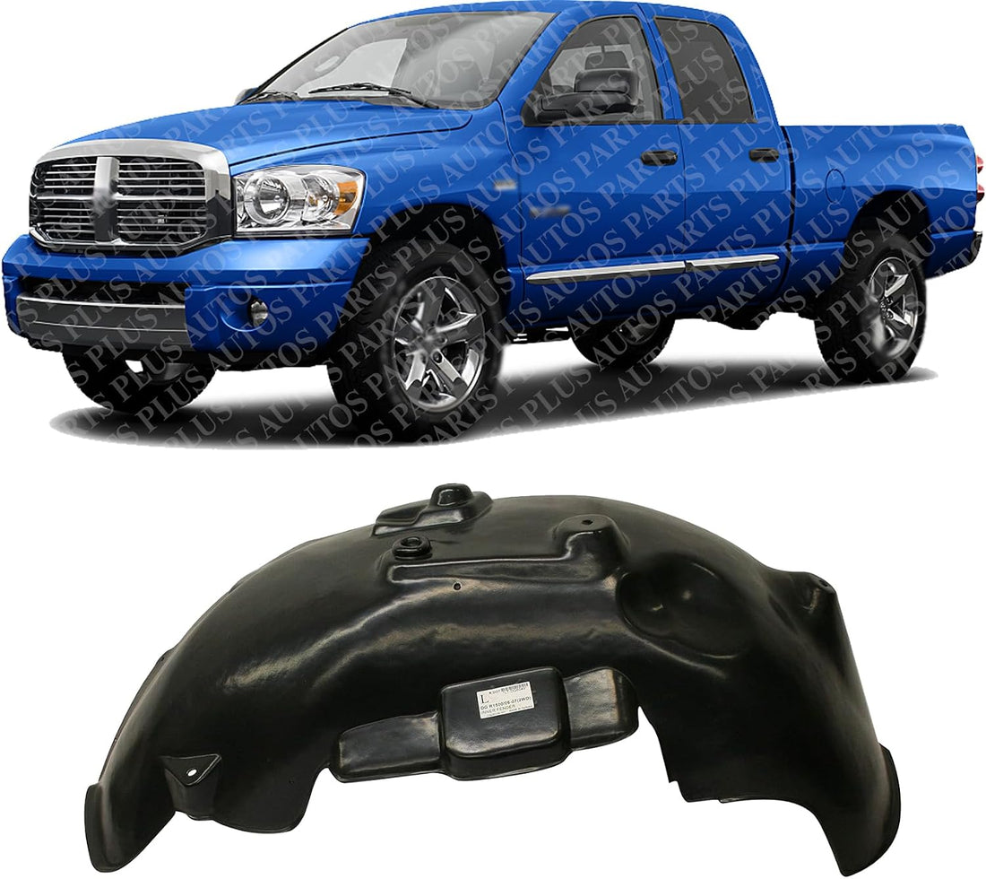 Front Fender Liner Left Driver Side Direct Replacement Compatible With 2002-2009 Dodge Ram Full Size Pickup CH1248125 55275835AI