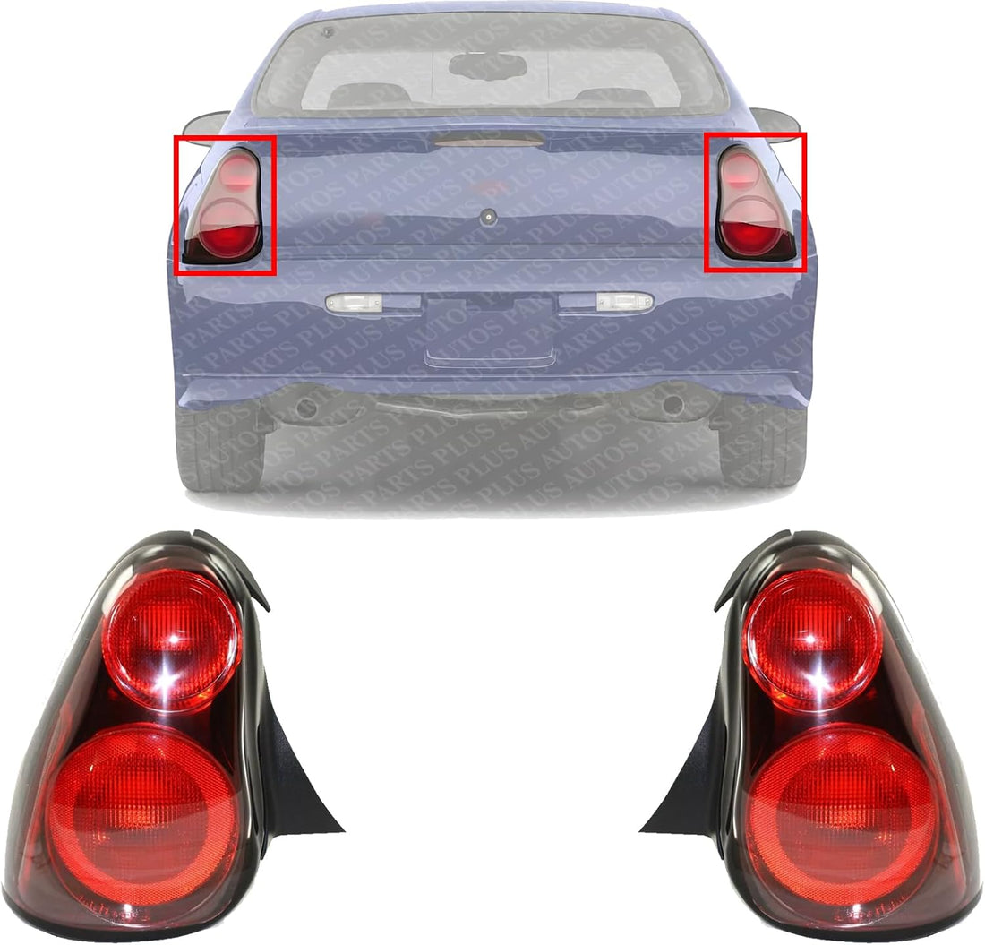 Set Of 2 Tail Light Assembly Right Passenger & Left Driver Side Direct Replacement Compatible With 2000-2005 Chevrolet Monte Carlo GM2801180 GM2800180 10326669 10326670