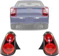 Set Of 2 Tail Light Assembly Right Passenger & Left Driver Side Direct Replacement Compatible With 2000-2005 Chevrolet Monte Carlo GM2801180 GM2800180 10326669 10326670