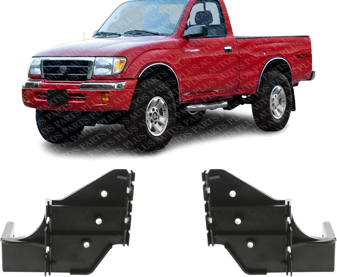 Set of 2 Front Bumper-Side Support Bracket Right Passenger & Left Driver Side Direct Replacement Compatible with 1998-2000 Toyota Tacoma 4WD TO1043104 TO1042104 5211635070 5211535080