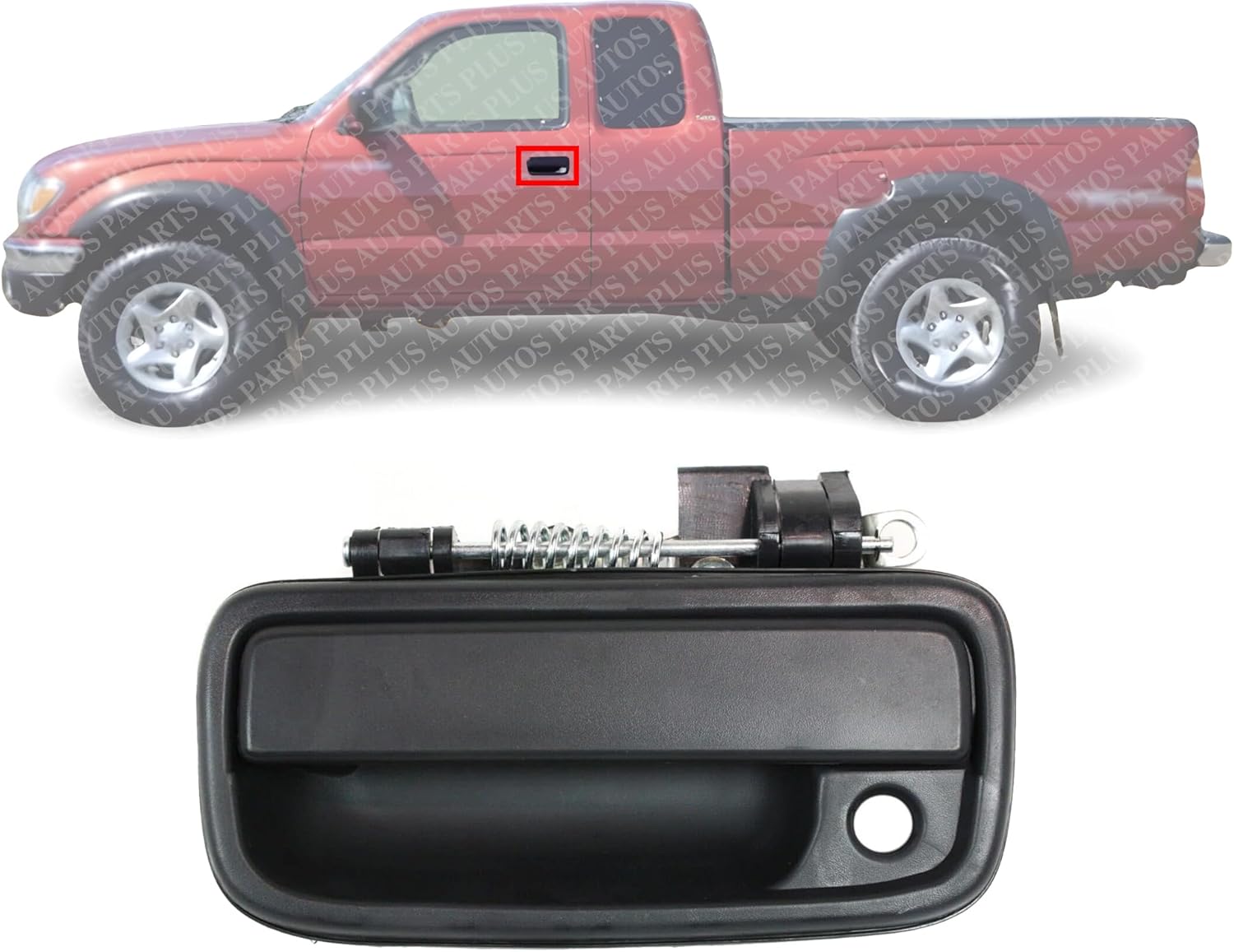 Front Exterior Door Handle Textured Left Driver Side Direct Replacement Compatible with 1995-2004 Toyota Tacoma TO1310117 6922035020