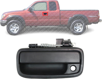 Front Exterior Door Handle Textured Left Driver Side Direct Replacement Compatible with 1995-2004 Toyota Tacoma TO1310117 6922035020