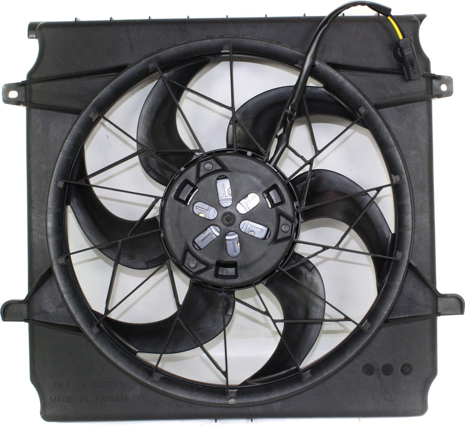 Front Radiator Single Fan Shroud Assembly Direct Replacement Compatible with 2002-2005 Jeep Liberty CH3117101 55037659AB