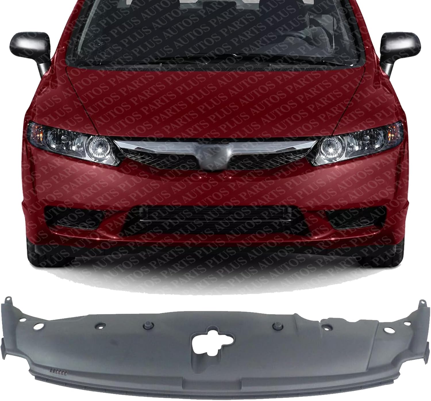 Front Radiator Support Cover Assembly Plastic Direct Replacement Compatible With 2006-2011 Honda Civic HO1225147 71125SNAA00