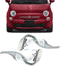 Set of 2 Front Hood Hinge Steel Right Passenger & Left Driver Side Direct Replacement Compatible with 2012-2019 Fiat 500 FI1236101 FI1236100 68070290AB 68070291AB