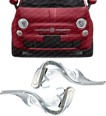 Set of 2 Front Hood Hinge Steel Right Passenger & Left Driver Side Direct Replacement Compatible with 2012-2019 Fiat 500 FI1236101 FI1236100 68070290AB 68070291AB