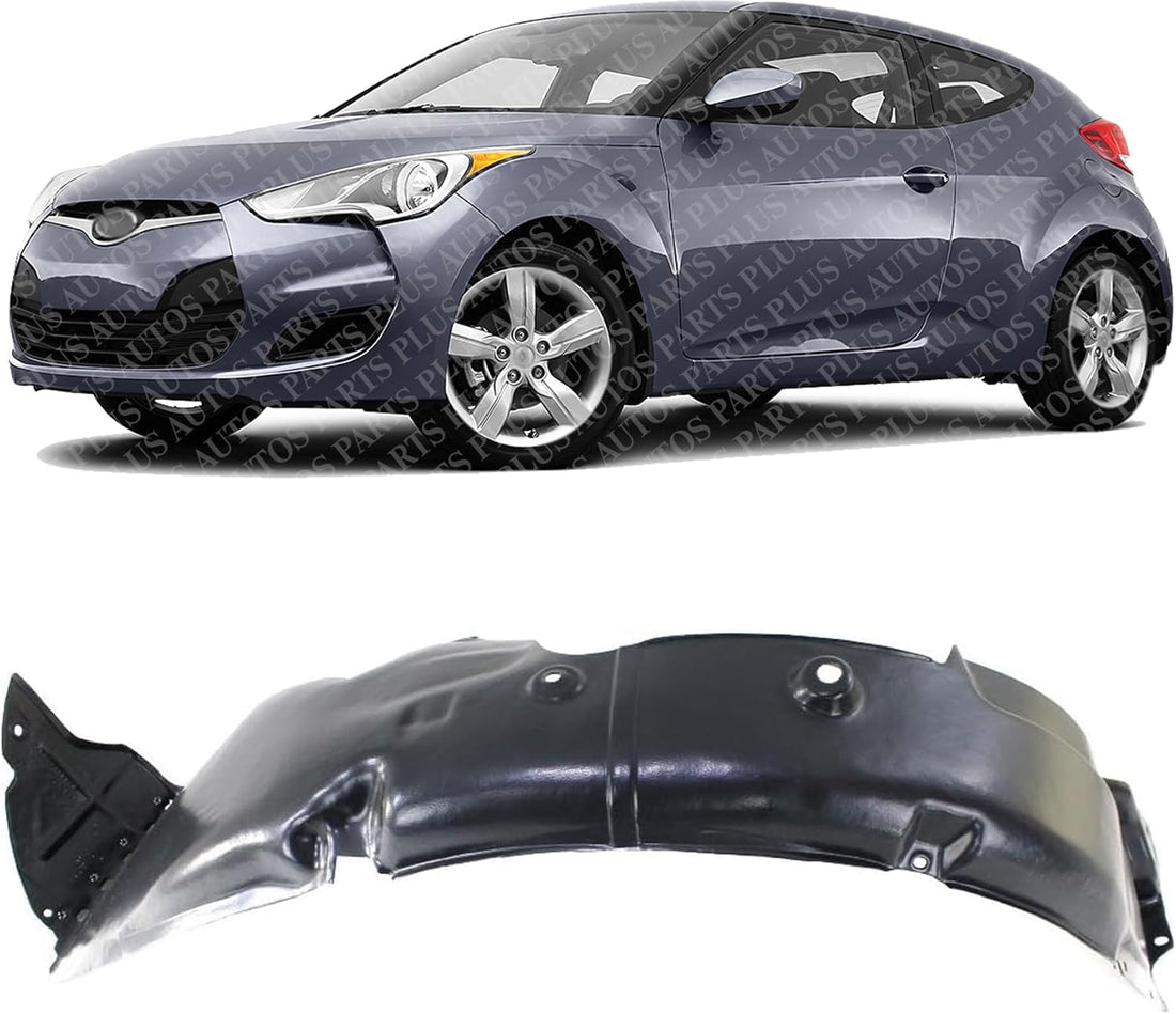 Front Fender Liner Left Driver Side Direct Replacement Compatible With 2013 Hyundai Veloster HY1248151 868112V500
