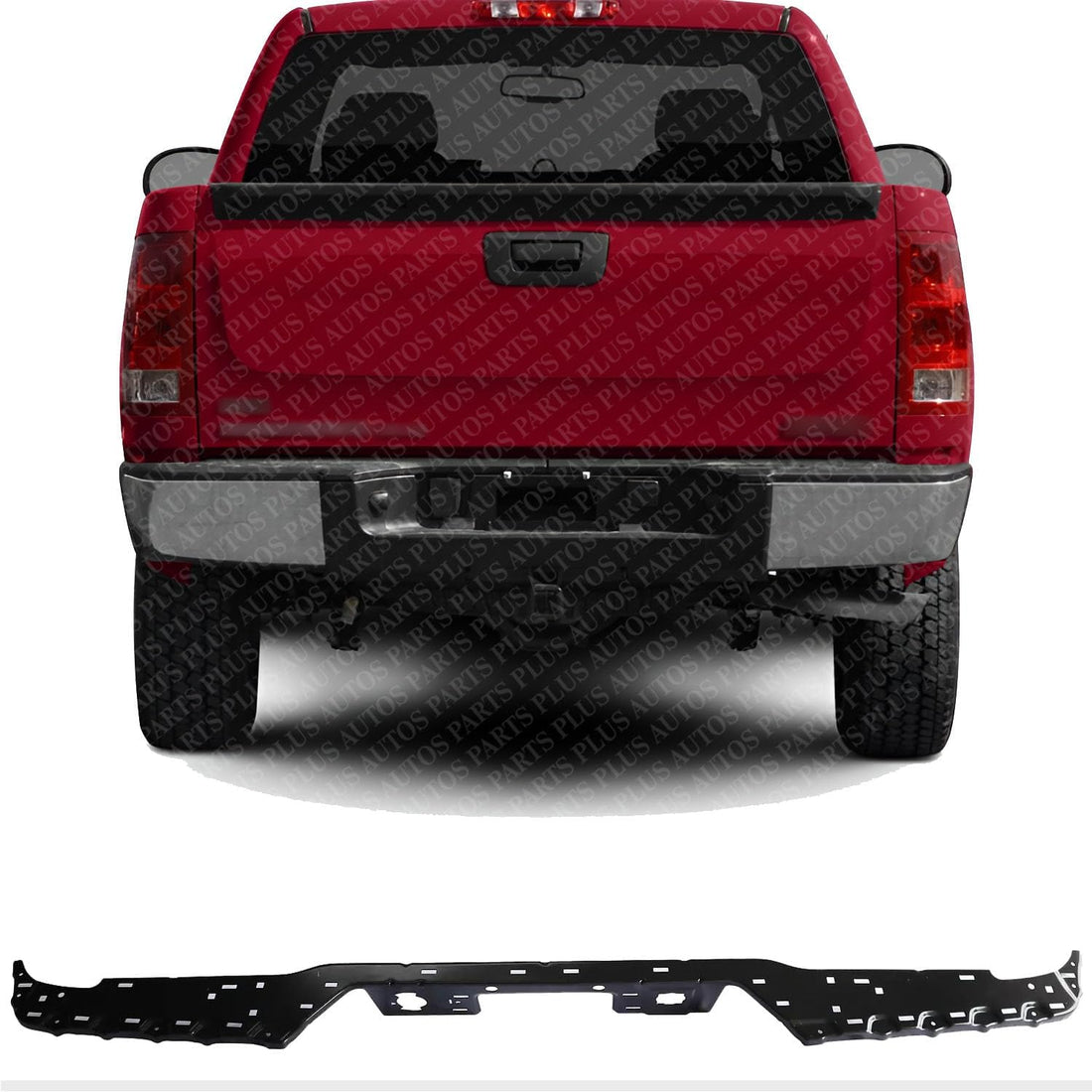 Rear Bumper Impact Bar Reinforcement Steel Direct Replacement Compatible With Chevrolet Silverado/GMC Sierra 1500 2500HD 3500HD 2007-2014 GM1106677 20899965