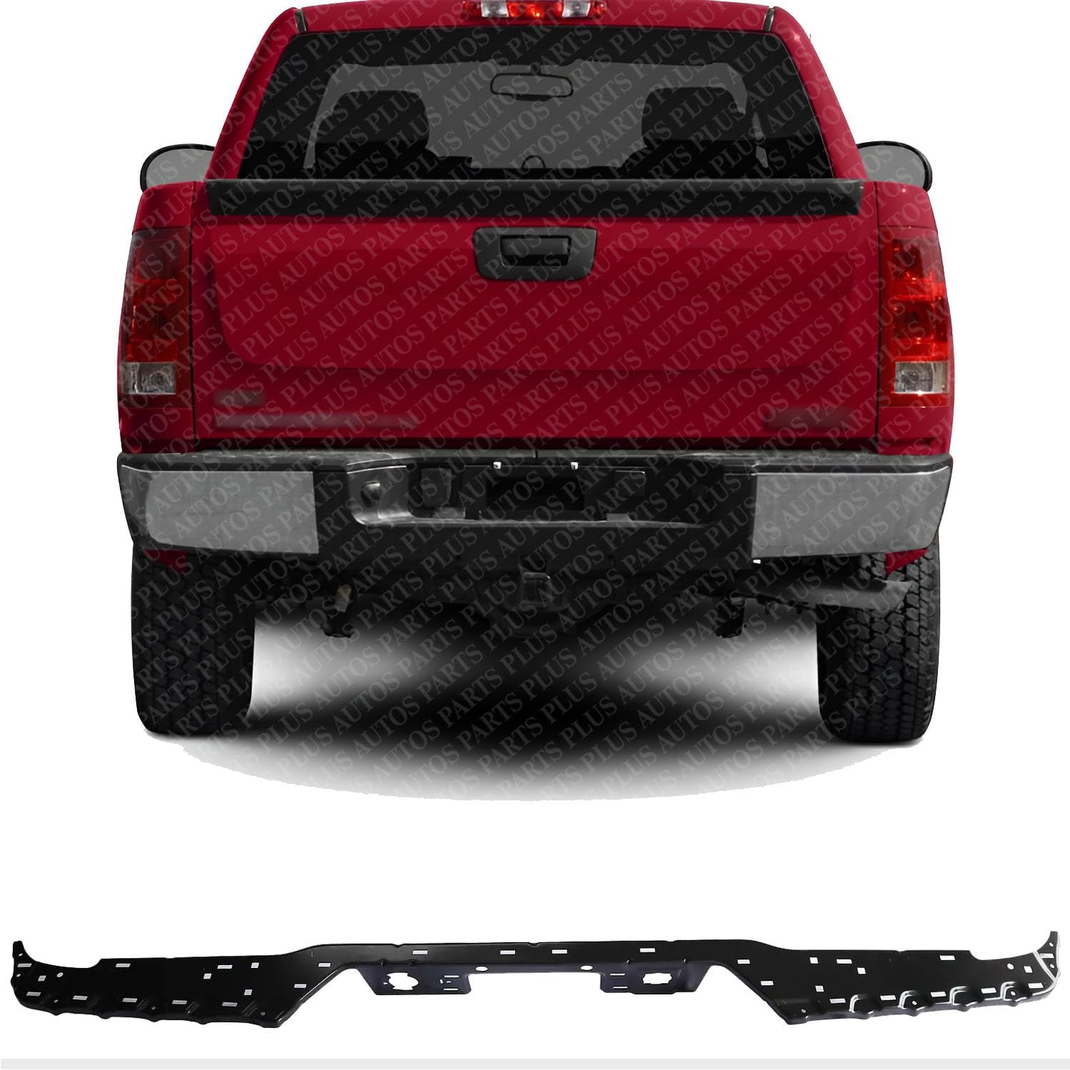 Rear Bumper Impact Bar Reinforcement Steel Direct Replacement Compatible With Chevrolet Silverado/GMC Sierra 1500 2500HD 3500HD 2007-2014 GM1106677 20899965