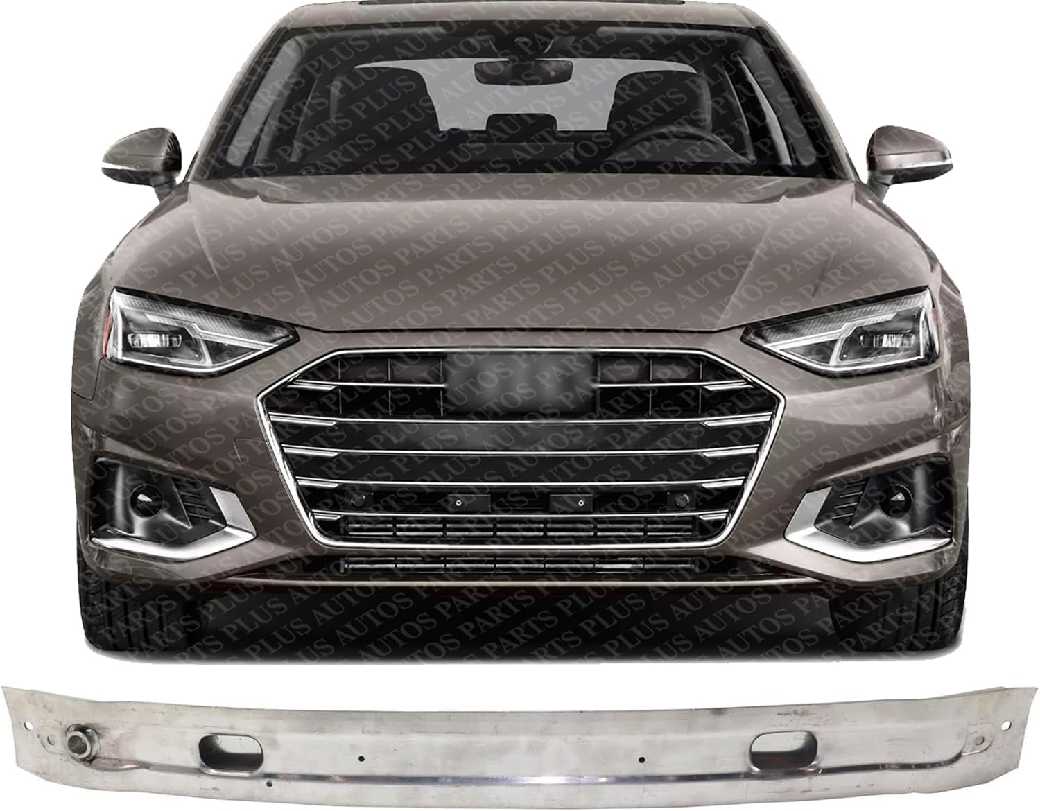 Front Bumper Reinforcement Impact Bar Aluminum Direct Replacement Compatible With 2017-2020 Audi A4 / 2018-2024 S5 / A5 / 2017-2024 S4 AU1006130 8W0807113