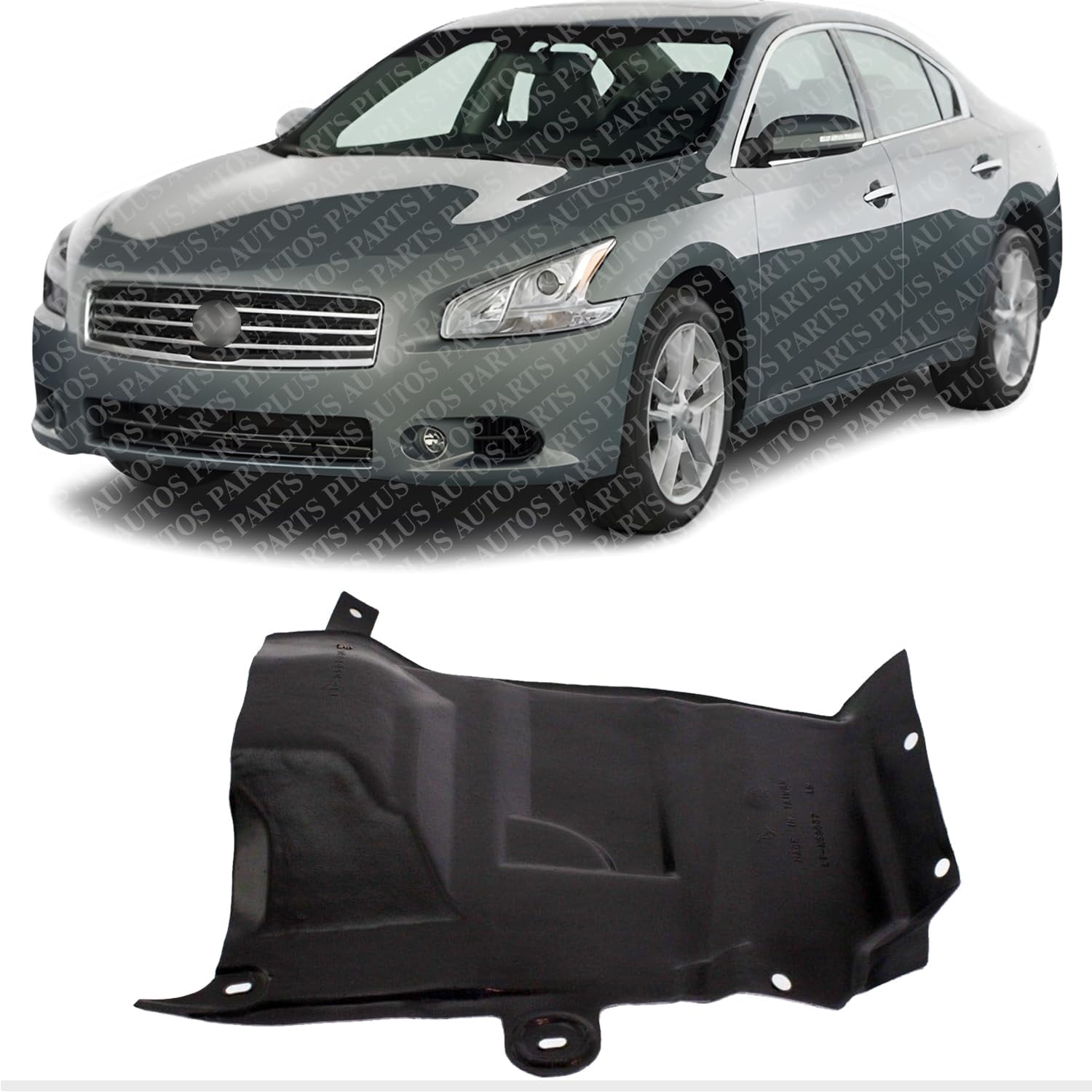 Front Engine Splash Shield Under Cover Left Driver Side Direct Replacement Compatible with 2009-2014 Nissan Maxima NI1250141 648399N00A