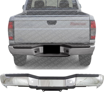 Rear Step Bumper Chrome Steel Direct Replacement Compatible With 1998-2000 Nissan Frontier NI1102136 850107B426