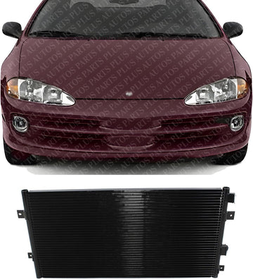 AUTOS PARTS PLUS Front A/C Condenser Aluminum Core Direct Replacement Compatible With 1998-2001 Chrysler Concorde/Intrepid CH3030192 4758305AE