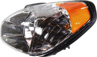 Set Of 2 Front Head Light Halogen Assembly Left Driver & Right Passenger Side Direct Replacement Compatible With 2007-2011 Hyundai Accent HY2502144 HY2503144 921011E011 921021E011