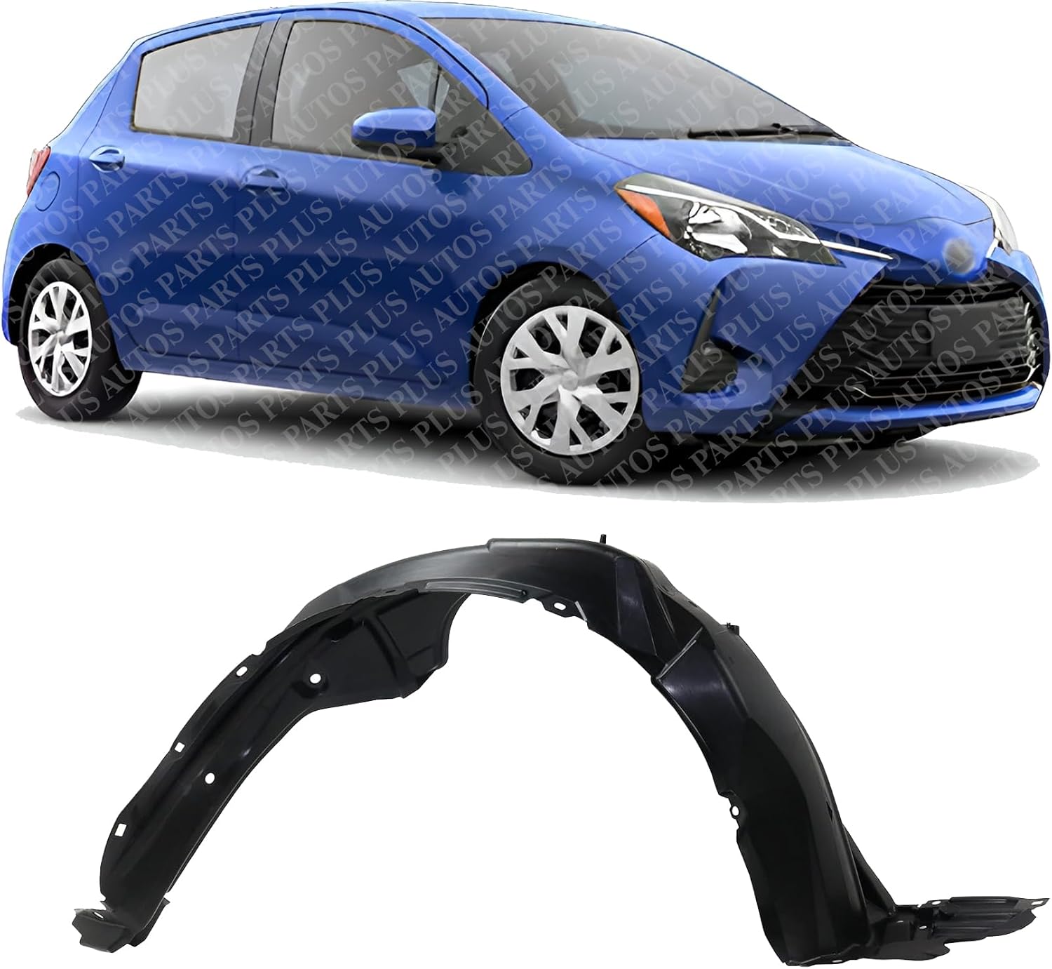 Front Fender Liner Right Passenger Side Direct Replacement Compatible With 2018-2019 Toyota Yaris TO1249221 538750D680