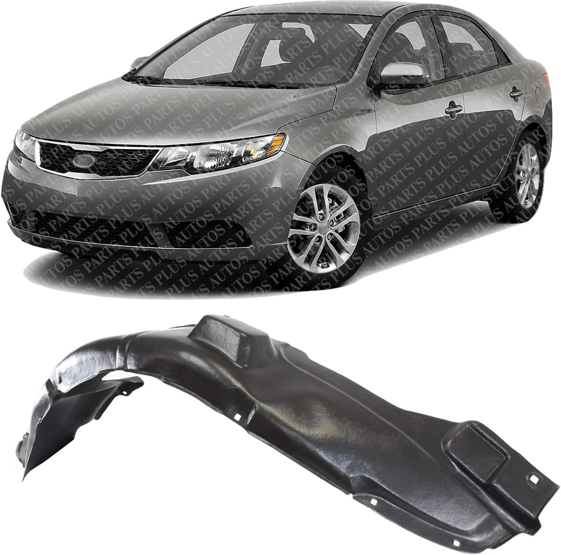 Front Fender Liner Left Driver Side Direct Replacement Compatible With 2010-2013 Kia Forte KI1248113 868111M000