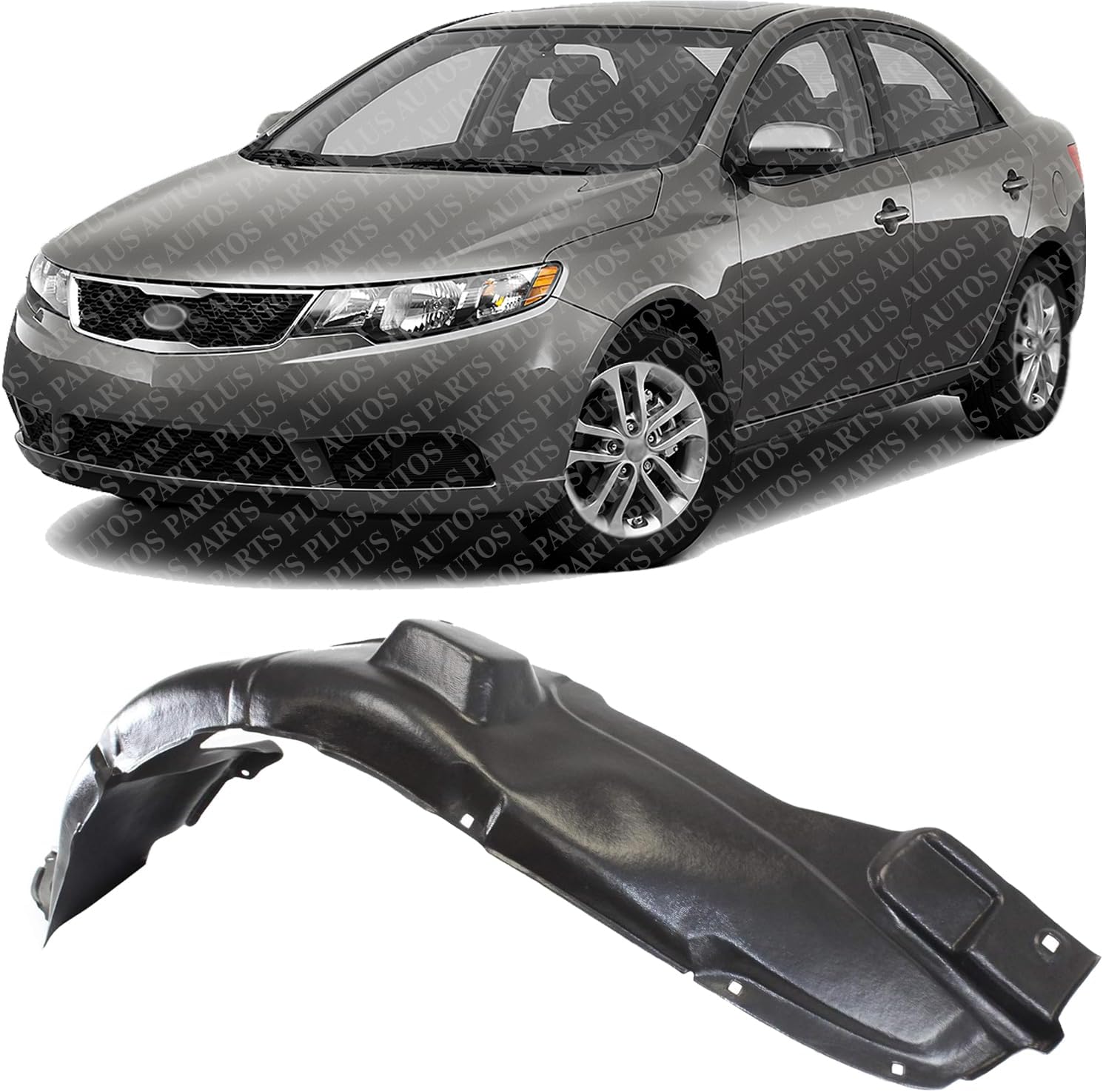Front Fender Liner Left Driver Side Direct Replacement Compatible With 2010-2013 Kia Forte KI1248113 868111M000