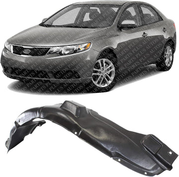 Front Fender Liner Left Driver Side Direct Replacement Compatible With 2010-2013 Kia Forte KI1248113 868111M000