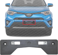Front License Plate Bracket Textured Plastic Direct Replacement Compatible with 2016-2018 Toyota RAV4 TO1068136 521140R090