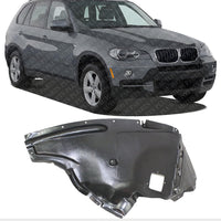 Front Section Fender Liner Right Passenger Side Direct Replacement Compatible With BMW X5 2007-2008 BM1249108 51717169412