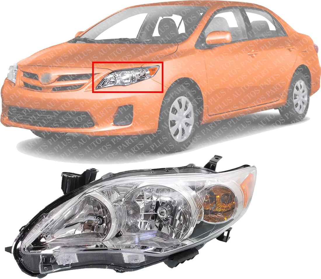 Front Head Light Assembly Left Driver Side Direct Replacement Compatible With 2011-2013 Toyota Corolla TO2502203 8115002B50