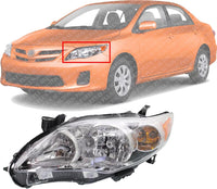 Front Head Light Assembly Left Driver Side Direct Replacement Compatible With 2011-2013 Toyota Corolla TO2502203 8115002B50