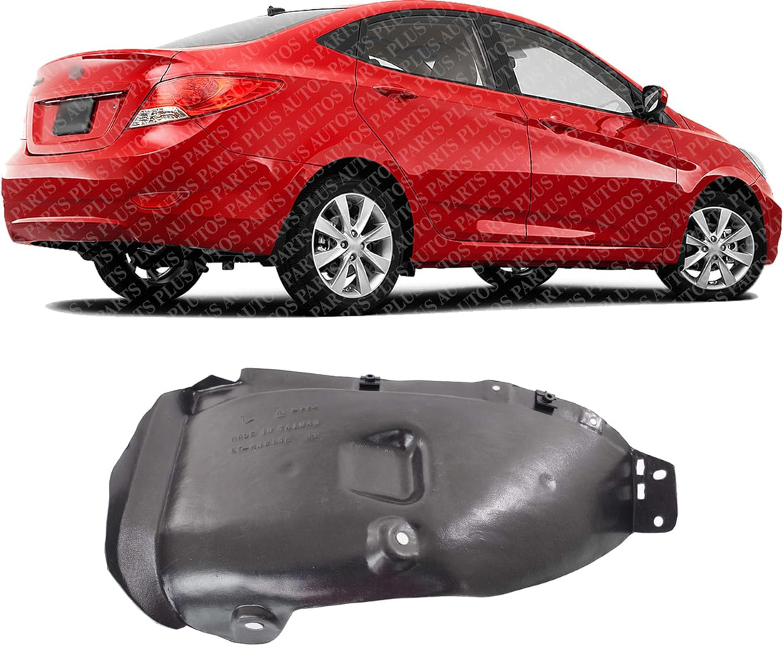 Rear Fender Liner Right Passenger Side Direct Replacement Compatible With 2012-2017 Hyundai Accent HY1763104 868221R000