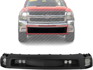 Front Bumper Lower Valance Air Deflector Textured Black Direct Replacement Compatible With Chevrolet Silverado 2500 HD 3500 HD 2007-2010 GM1092202 15915505