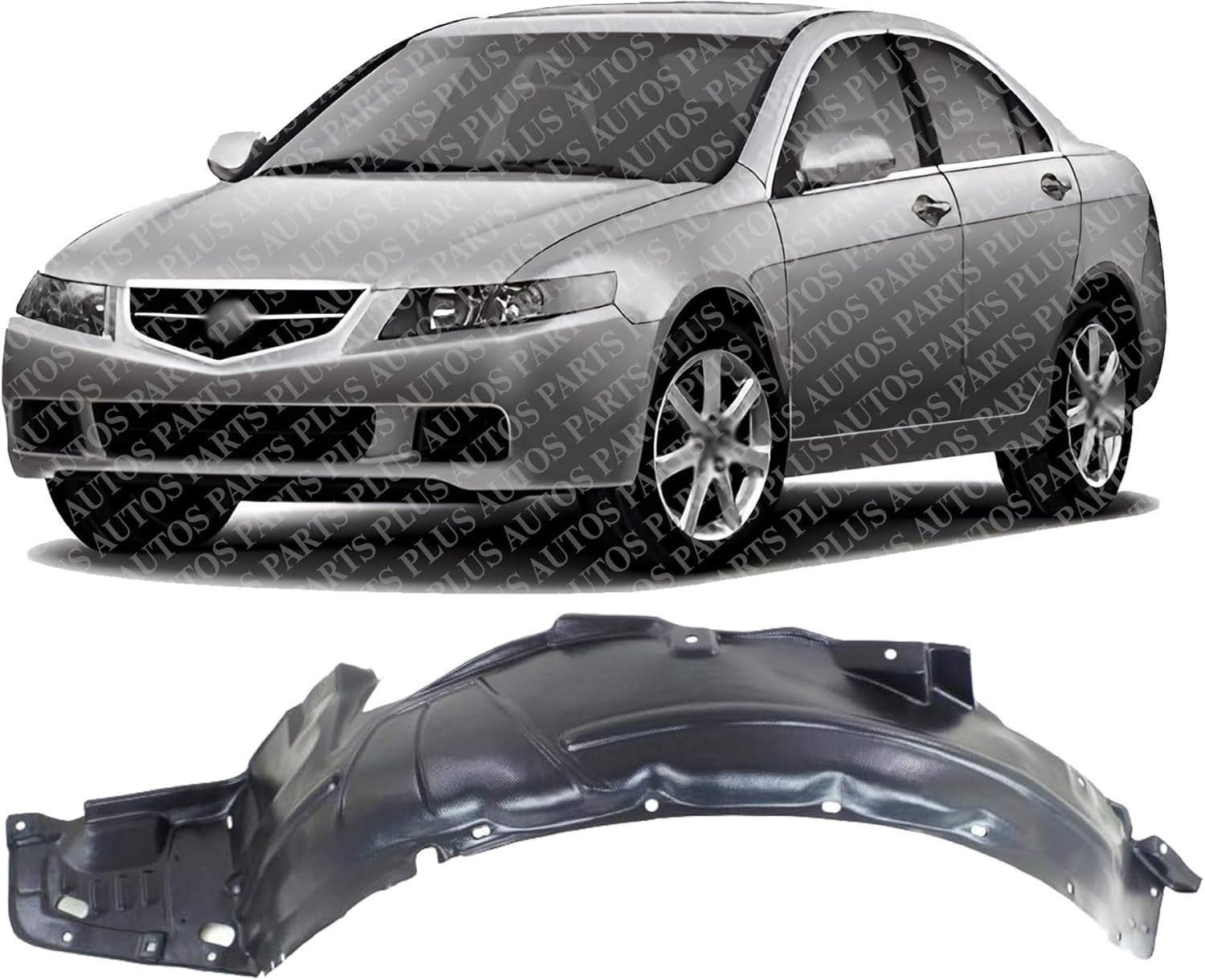 Front Fender Liner Left Driver Side Direct Replacement Compatible With 2004-2005 Acura TSX AC1248117 74151SEA000