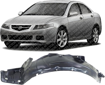 Front Fender Liner Left Driver Side Direct Replacement Compatible With 2004-2005 Acura TSX AC1248117 74151SEA000