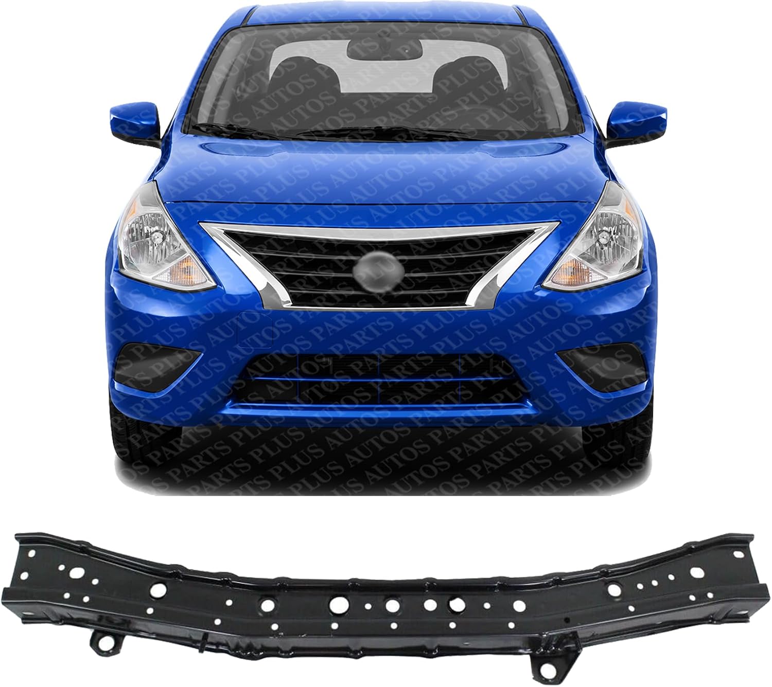 Front Radiator Lower Support Tie Bar Steel Direct Replacement Compatible With 2012-2019 Nissan Versa NI1225197 F25303ANAH