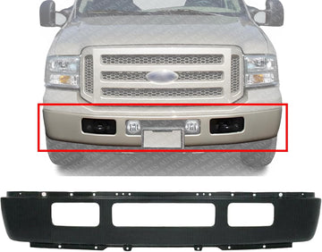 Front Bumper Primed Steel Without Fender Flare Holes Direct Replacement Compatible With 2005-2007 Ford-F-Series Super Duty FO1002393 5C3Z17757CAA