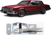 Front Or Rear Interior Door Handle with Chrome Lever Left Driver Side Direct Replacement Compatible with 1982-1996 Oldsmobile Cutlass Ciera GM1352110 20441649 20610477