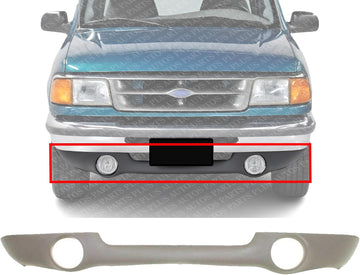 Front Bumper Lower Valance Panel Primed Plastic Direct Replacement Compatible With 1993-1997 Ford Ranger FO1095150 F37Z17626A