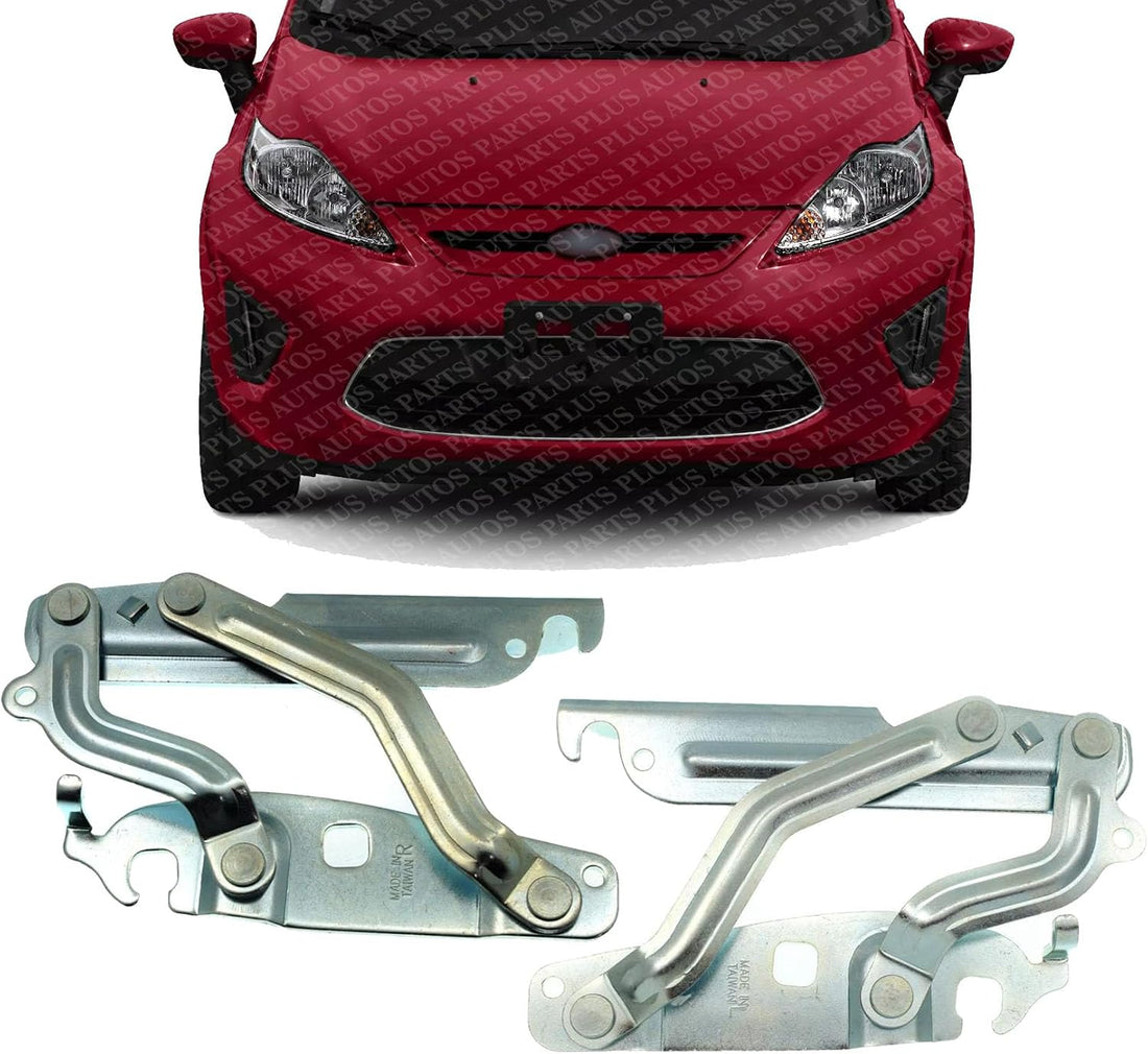 Set of 2 Front Hood Hinge Steel Right Passenger & Left Driver Side Direct Replacement Compatible with 2011-2019 Ford Fiesta FO1236151 FO1236150 8A6Z16796A 8A6Z16797A