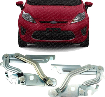 Set of 2 Front Hood Hinge Steel Right Passenger & Left Driver Side Direct Replacement Compatible with 2011-2019 Ford Fiesta FO1236151 FO1236150 8A6Z16796A 8A6Z16797A
