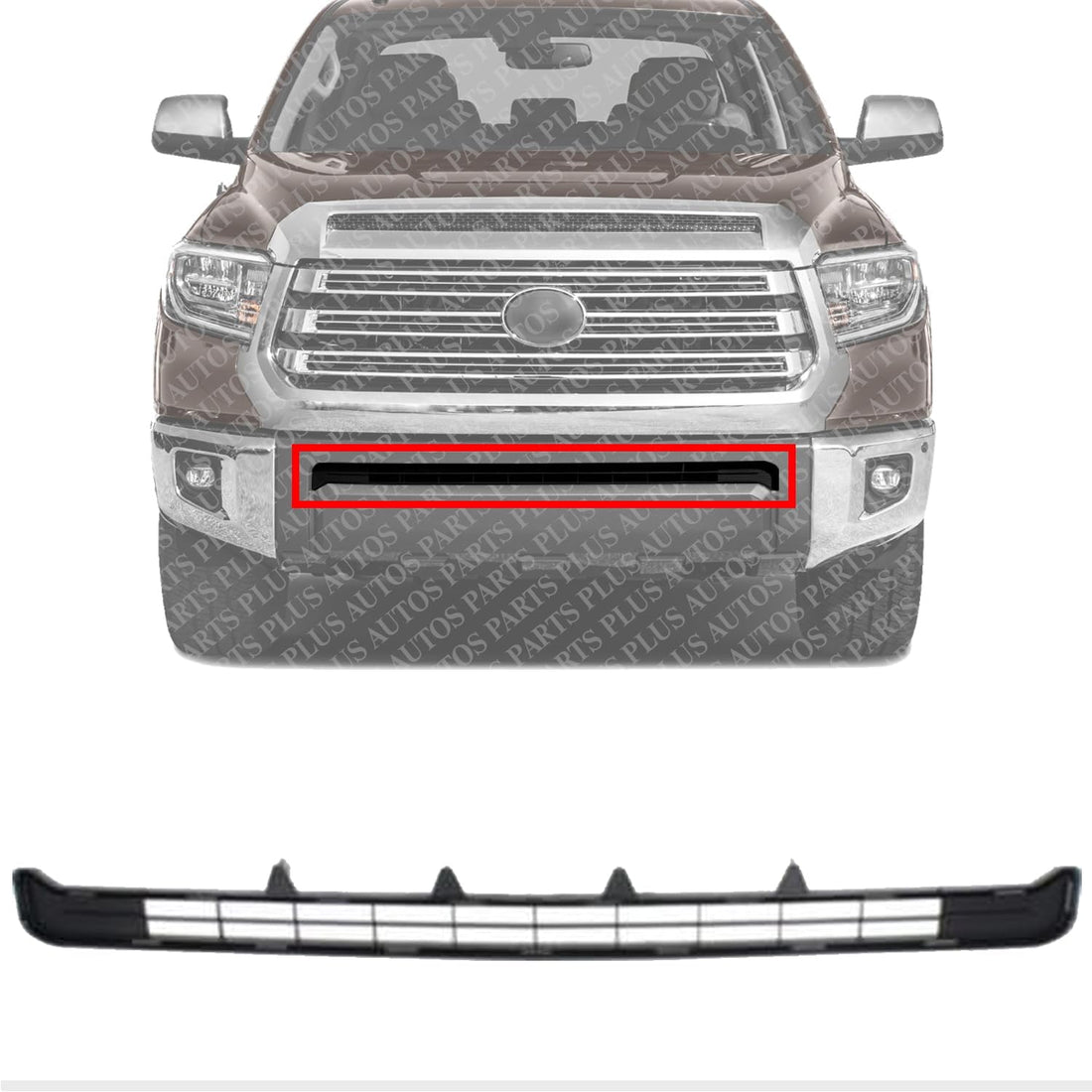 Front Bumper Grille Textured Direct Replacement Compatible With 2014-2021 Toyota Tundra TO1036147 531120C020