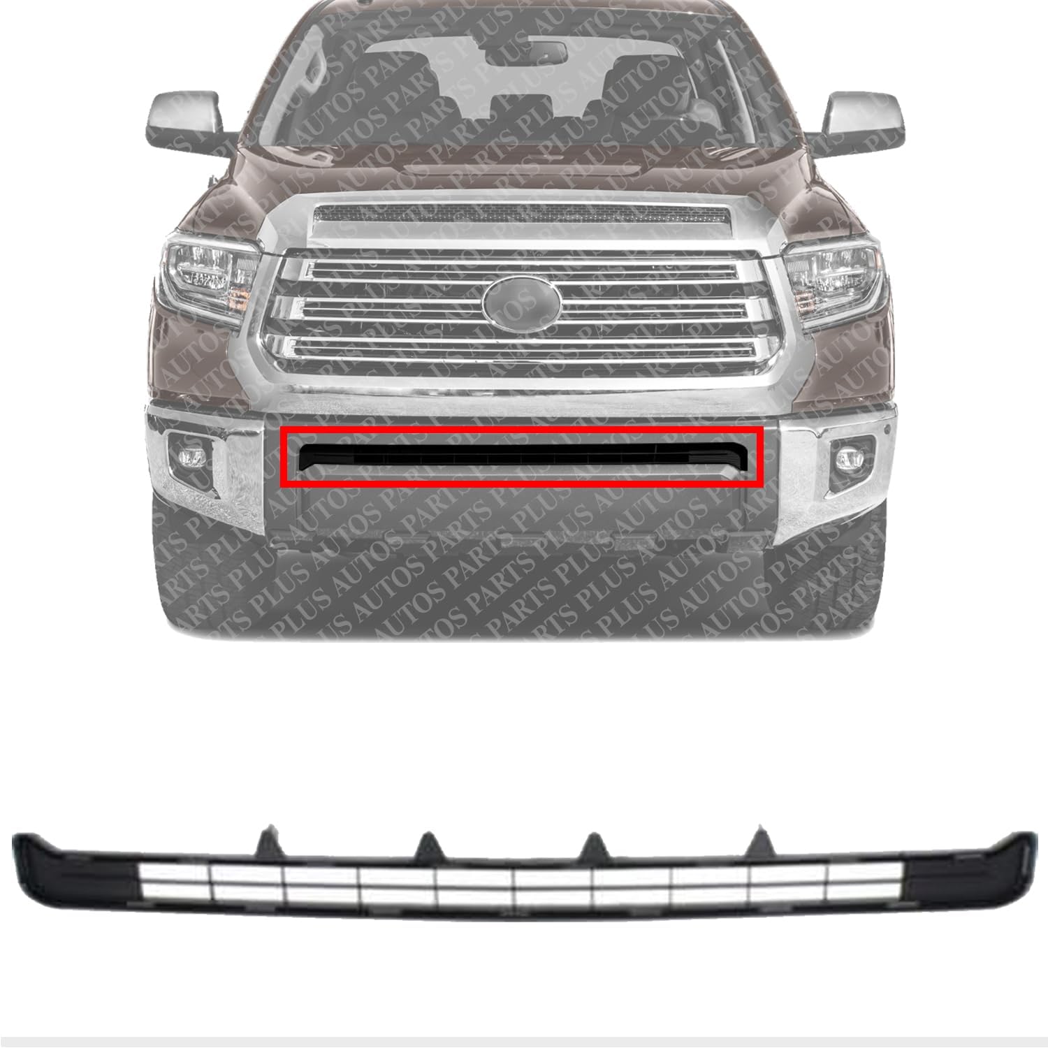 Front Bumper Grille Textured Direct Replacement Compatible With 2014-2021 Toyota Tundra TO1036147 531120C020