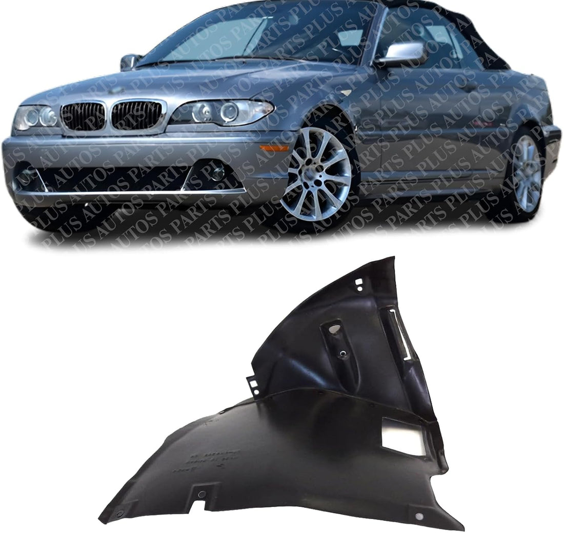 Front Section Fender Liner Left Driver Side Direct Replacement Compatible With 1999-2005 BMW 3-Series BM1250106 51718193811