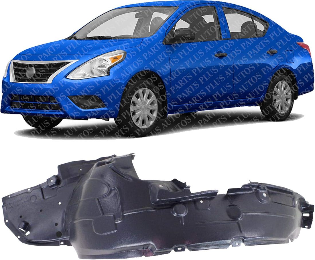 Front Fender Liner Left Driver Side Direct Replacement Compatible With 2015-2019 Nissan Versa NI1248139 638439KK0A-PFM