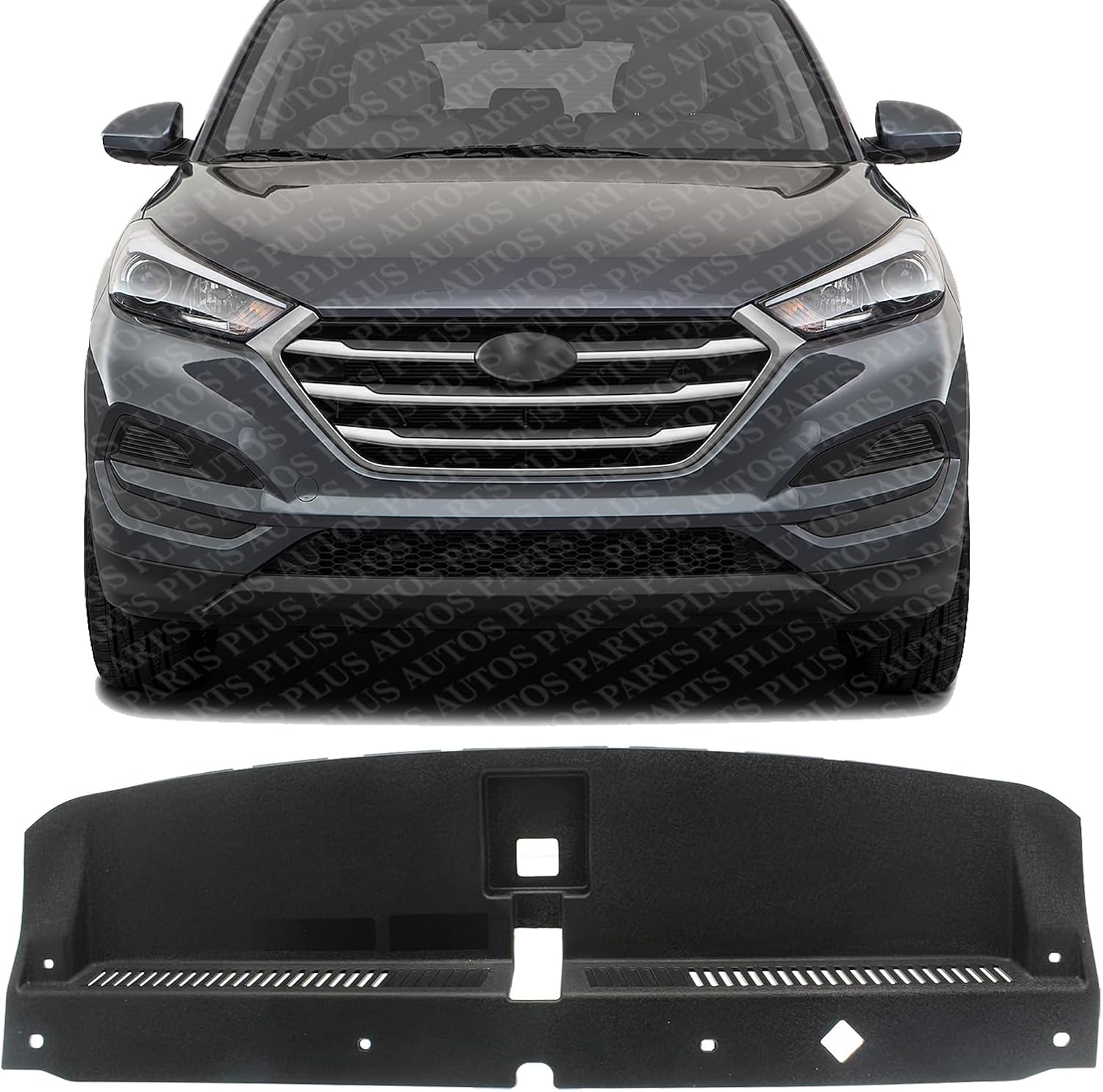 Front Radiator Support Cover Plastic Direct Replacement Compatible With 2016-2021 Hyundai Tucson HY1224111 86342D3000