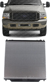 Front Radiator Aluminum Core Direct Replacement Compatible With 1999-2004 Ford F- Series / 2000-2005 Ford Excursion FO3010140 4C3Z8005EB